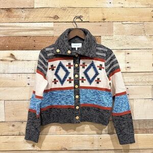The Great Sweater Womens 1 Medium M Aztec Button Up The Southwest Cardigan